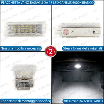 Placchetta Vano Bagagli 18 LED 6000K CANBUS BMW Serie 5 F11 Touring