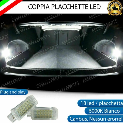 Coppia Placchette Vano Bagagli LED 6000K CANBUS per Audi A5 F53