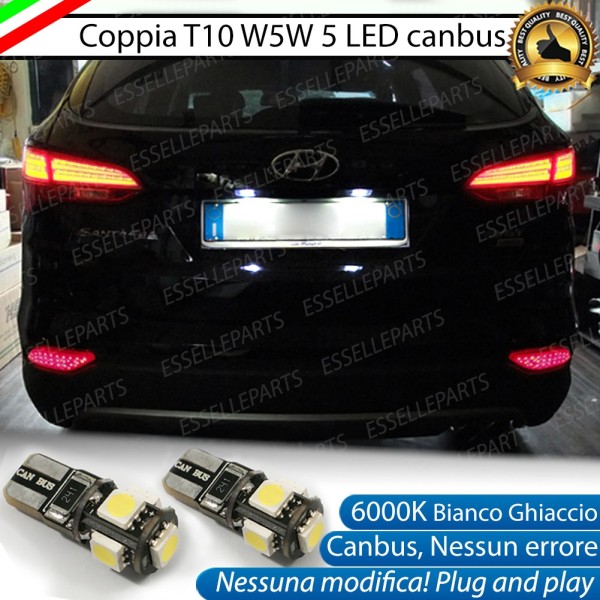 Luci Targa 5 LED Canbus 6000K per HYUNDAI SANTA FE III