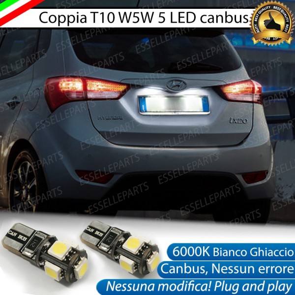 Luci Targa 5 LED Canbus 6000K per HYUNDAI IX20