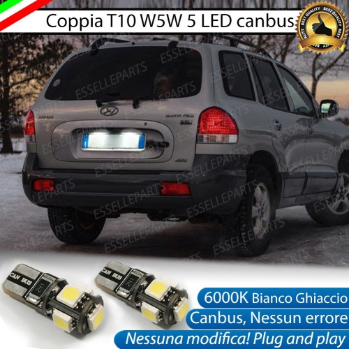 Luci Targa 5 LED Canbus 6000K per HYUNDAI SANTA FE I