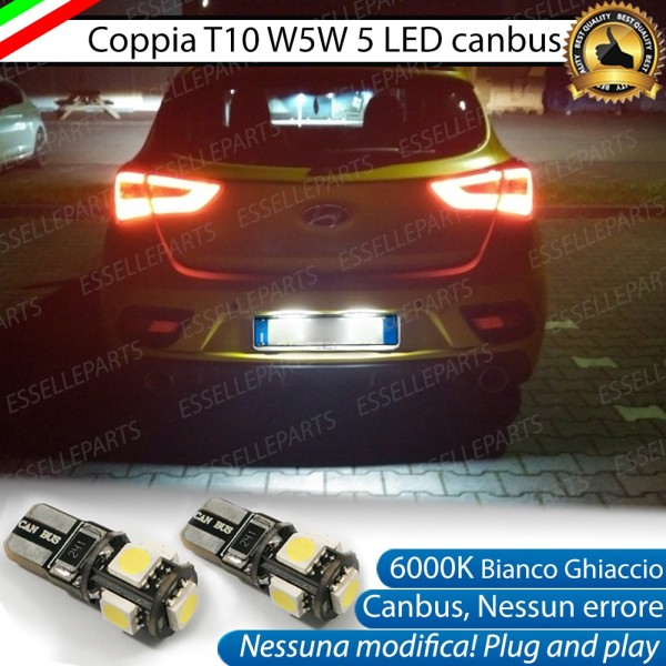Luci Targa 5 LED Canbus 6000K per HYUNDAI I30 II