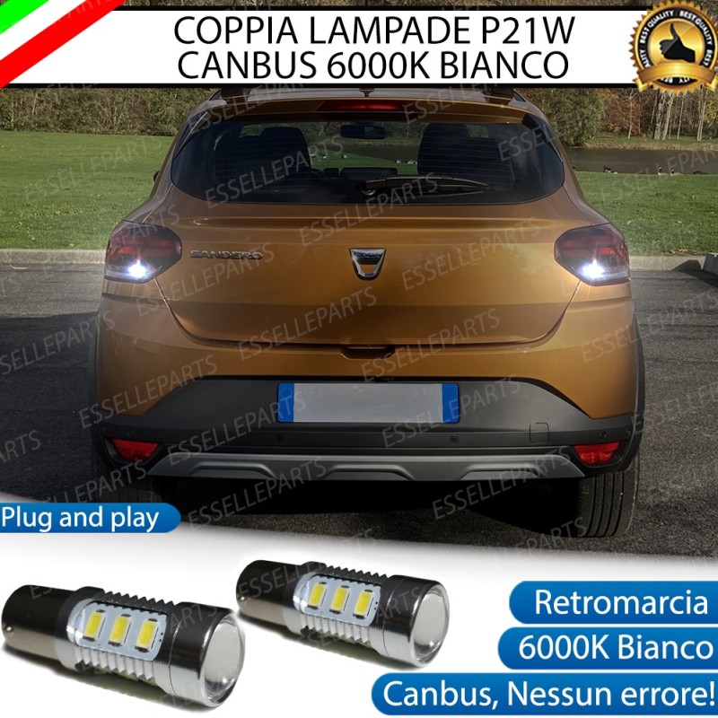 Luci Retromarcia Led Canbus DACIA SANDERO III 6000K Luce Bianca No Error