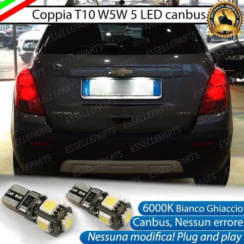 Luci Targa 5 LED Per Chevrolet Trax Canbus 6000K Bianco