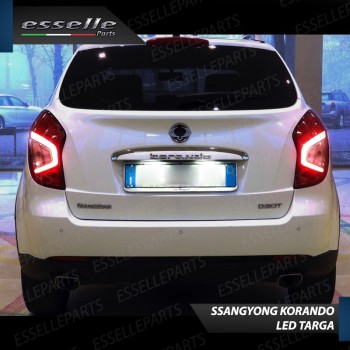 Coppia Luci Targa T10 5 LED canbus 6000K Bianco Ssangyong Korando MK3 Dal 2013