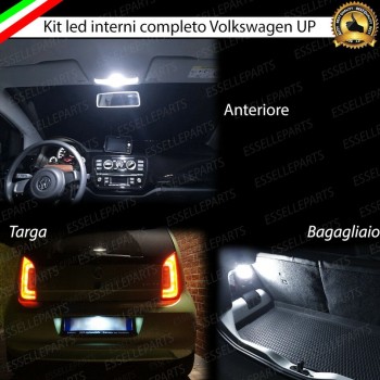 Kit LED interni + LED Targa 6000K Canbus VW UP con plafoniera anteriore Singola