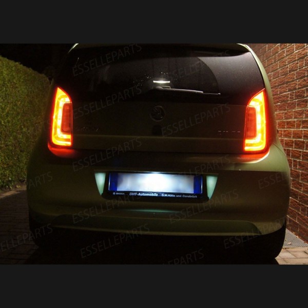 Kit LED interni + Luci targa LED 6000K Canbus Skoda Citigo con plafoniera Singola