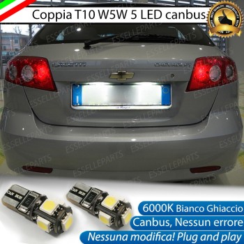 Luci Targa 5 LED Per Chevrolet Lacetti Canbus 6000K Bianco