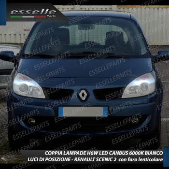 Conversione Fari Full LED 6000K bianco Renault Scenic 2 Con Fari Lenticolari Conversione Fari Full LED 6000K bianco Renault Scenic 2 Con Fari Lenticolari