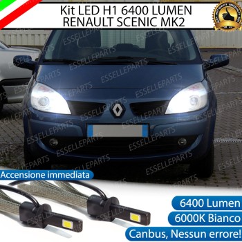 Kit Full LED H1 6400 Lumen 6000K Abbaglianti Renault Scenic 2 Con Fari Lenticolari Kit Full LED H1 6400 Lumen 6000K Abbaglianti Renault Scenic 2 Con Fari Lenticolari