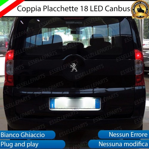 Placchette Luci targa 18 LED Canbus PEUGEOT BIPPER