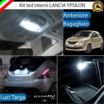 Kit LED interni + LED Targa 6000K Canbus Lancia Ypsilon 846 con plafoniera singola