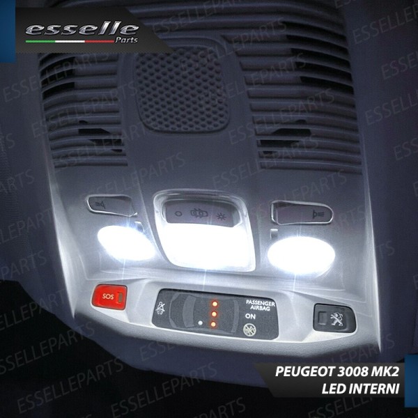 Led interni + Targa per Peugeot 3008 MK2