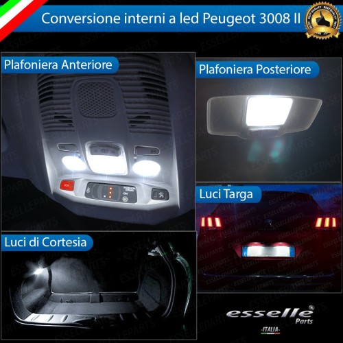 Led interni + Targa per Peugeot 3008 MK2