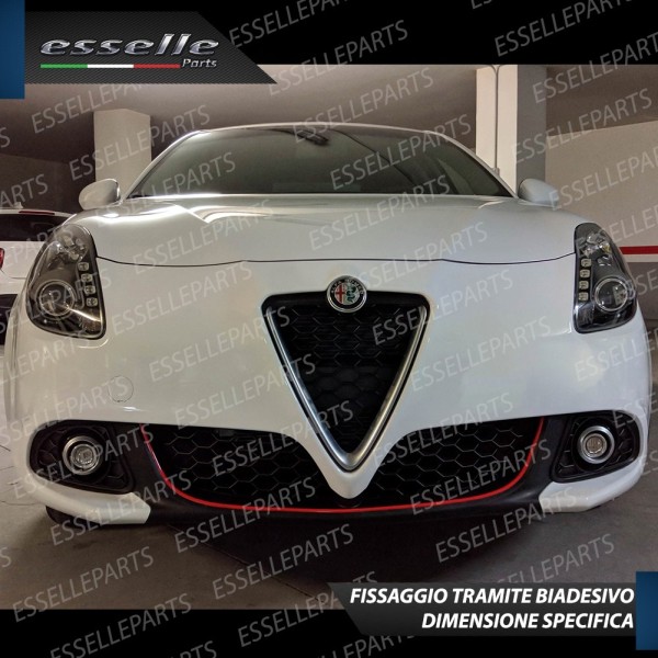 Strisce per Paraurti Anteriore + Posteriore Colore ROSSO Adesive Alfa Romeo Giulietta
