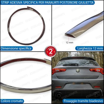 Striscia per Paraurti CROMATO Per Alfa Romeo Giulietta