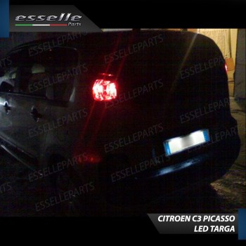 Led interni + Targa per Citroen C3 Picasso