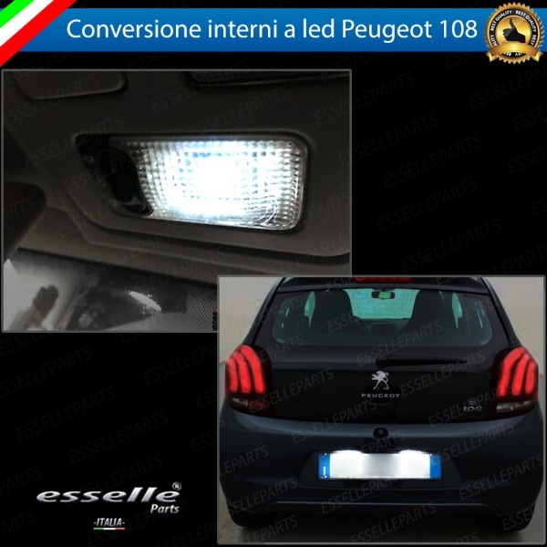 Led interni + Targa per Peugeot 108