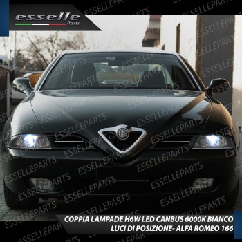 Coppia lampade H6W 5 LED Canbus 6000K bianco Luci di posizione Alfa Romeo 166 Coppia lampade H6W 5 LED Canbus 6000K bianco Luci di posizione Alfa Romeo 166