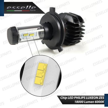 Kit LED H4 Per FIAT Seicento Luci Anabbaglianti + Abbaglianti 6500K 8000LM