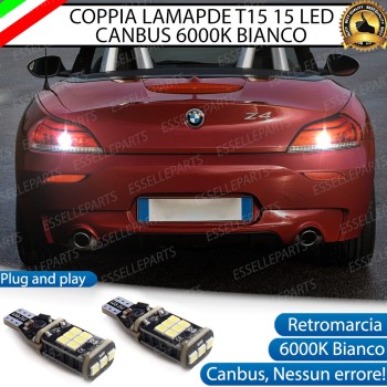 Luci Retromarcia BMW Z4 E89 1200 LUMEN T15 W16W CANBUS 3.0 NO ERROR