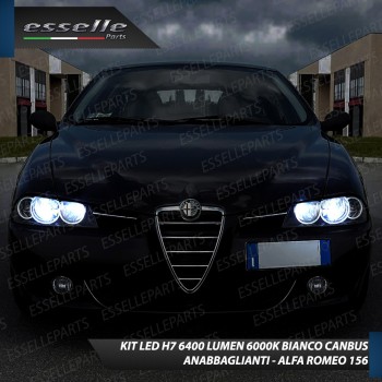 KIT LED H1 Alfa Romeo 156 Restyling Abbaglianti 6400 Lumen 6000K