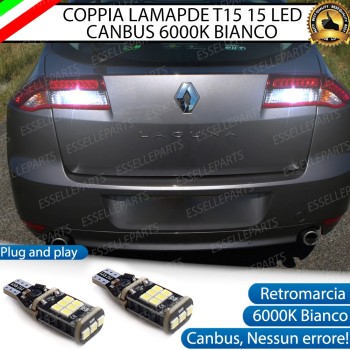 Luci Retromarcia a LED RENAULT LAGUNA III 1200 LM T15 CANBUS