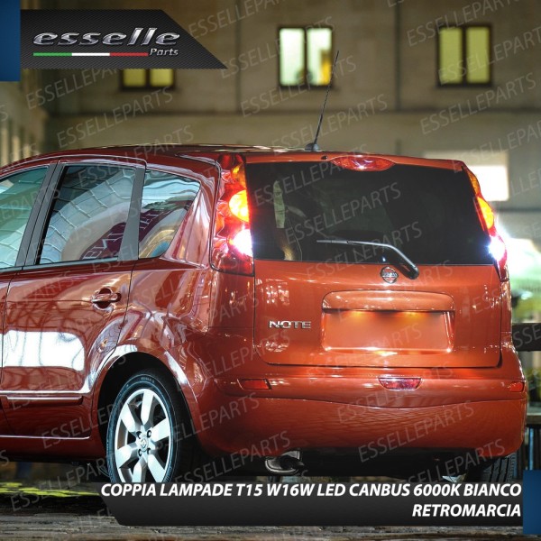 Luci Retromarcia NISSAN NOTE I 1200 LUMEN T15 W16W CANBUS 3.0 NO ERROR