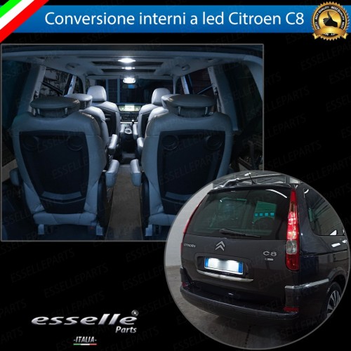 Led interni + Targa per Citroen C8