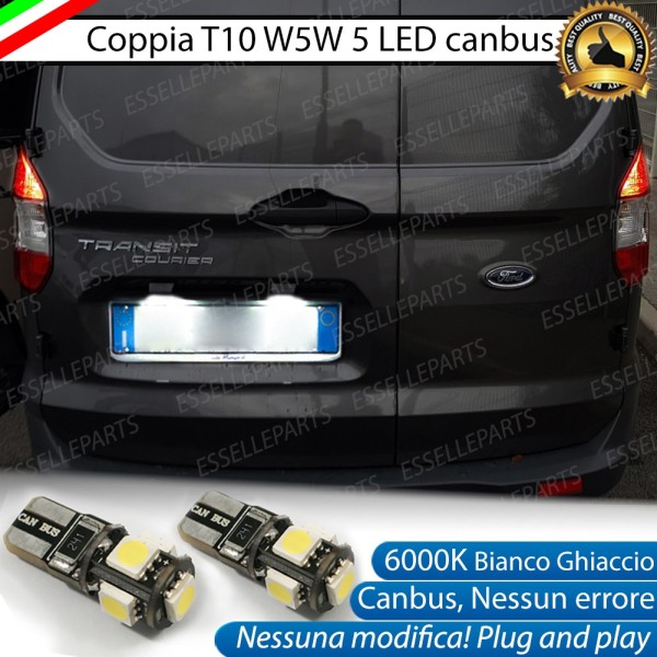 Luci Targa 5 LED Canbus 6000K per FORD TRANSIT COURIER