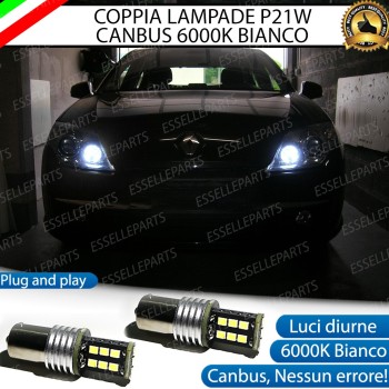 Coppia Luci Posizione / Diurne 15 LED P21W Renault Laguna 3 con bixenon Fino al 06-2010