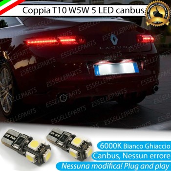 Luci Targa 5 LED Canbus 6000K per RENAULT LAGUNA COUPE