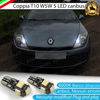 Luci posizione T10 W5W 5 LED Canbus RENAULT LAGUNA COUPE