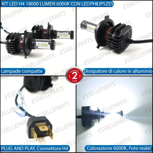 Lampade Led Anabbaglianti e Abbaglianti H4 per SEAT Mii con tecnologia  CANBUS