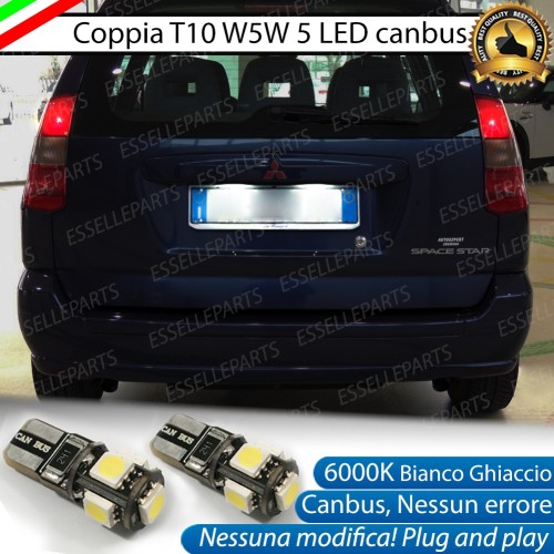 Luci Targa 5 LED Canbus 6000K per Mitsubishi Space Star I