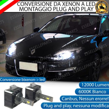 Coppia Lampade D1S Led Da Xenon A Led 12000 Lumen 6000K RENAULT LAGUNA III
