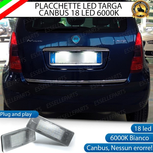 MODELLI FINO AL 2007 - Placchette Luci targa 18 LED Canbus LANCIA MUSA