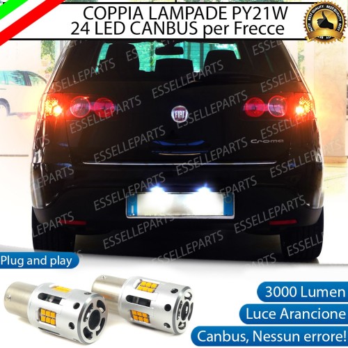 Coppia Frecce Posteriori PY21W 24 LED Canbus 3.0 per FIAT CROMA MK1