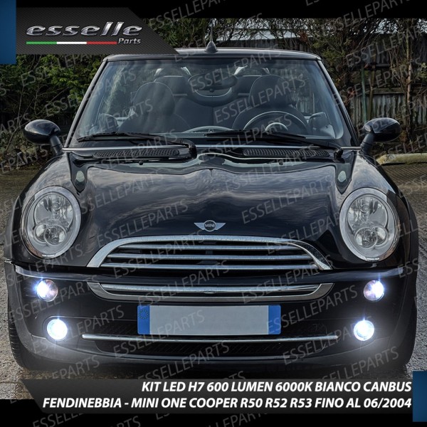 Kit Full LED H7 6000 Lumen 6000K bianco Fendinebbia MINI ONE R50 R52