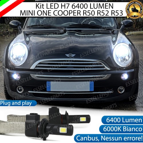 Kit Full LED H7 6400 LUMEN Anabbaglianti MINI ONE COOPER R50 R52 R53