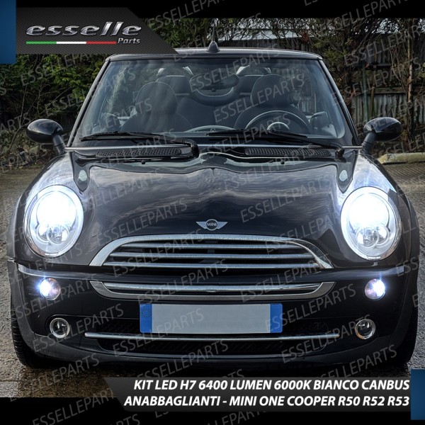 Kit Full LED H7 6400 LUMEN Anabbaglianti MINI ONE COOPER R50 R52 R53