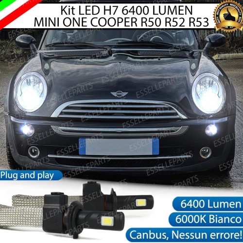 Kit Full LED H7 6400 LUMEN Abbaglianti MINI ONE COOPER R50 R52 R53