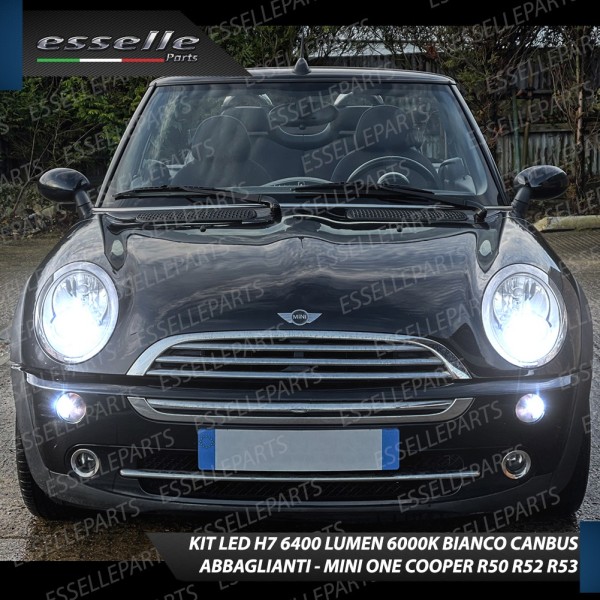 Kit Full LED H7 6400 LUMEN Abbaglianti MINI ONE COOPER R50 R52 R53