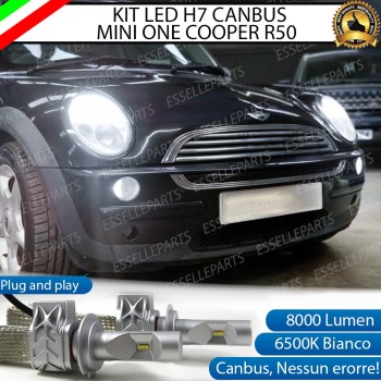 Kit Full LED H7 8000 LUMEN Anabbaglianti MINI ONE COOPER R50 R52 R53