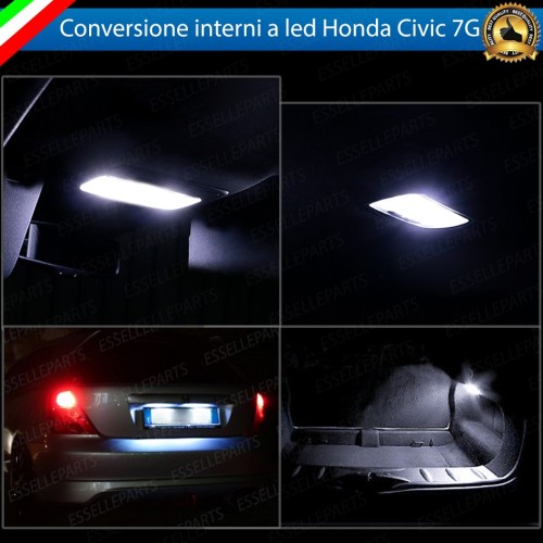 Kit LED interni + Luci targa LED 6000K Luce Bianca Canbus Honda Civic 7G