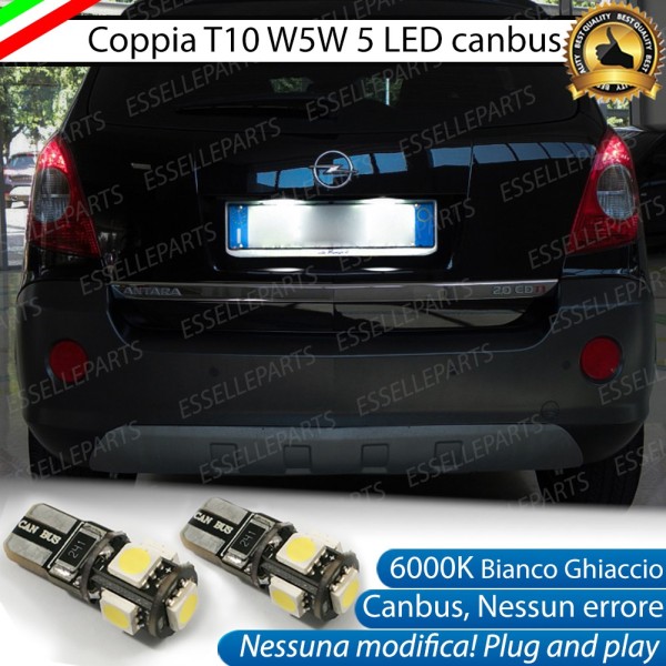 Luci Targa 5 LED Canbus 6000K per Opel Antara