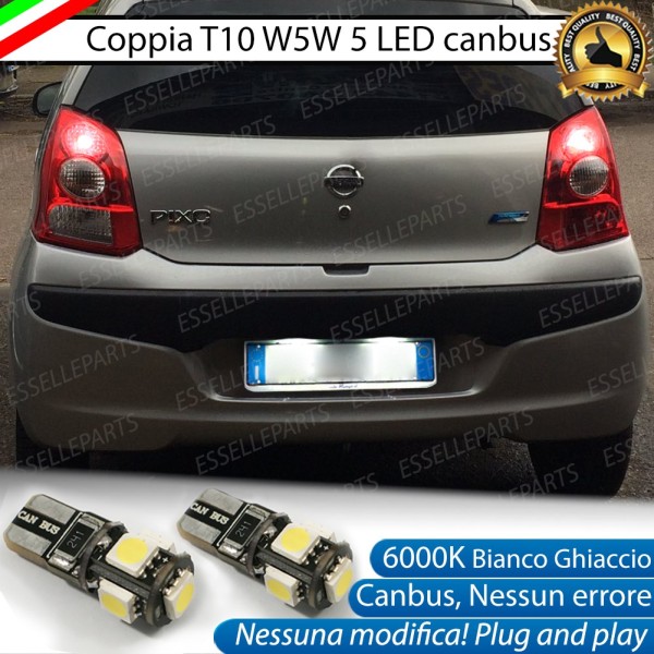 Luci Targa 5 LED Canbus 6000K per Nissan Pixo