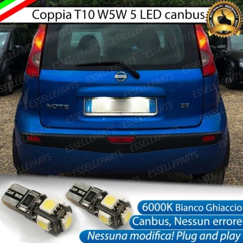 Luci Targa 5 LED Canbus 6000K per Nissan Note
