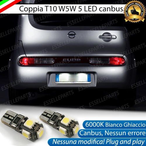 Luci Targa 5 LED Canbus 6000K per Nissan Cube