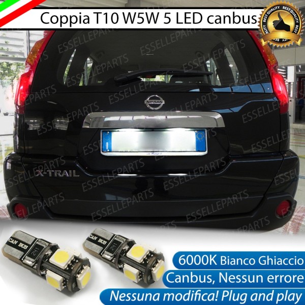 Luci Targa 5 LED Canbus 6000K per NISSAN X TRAIL II
